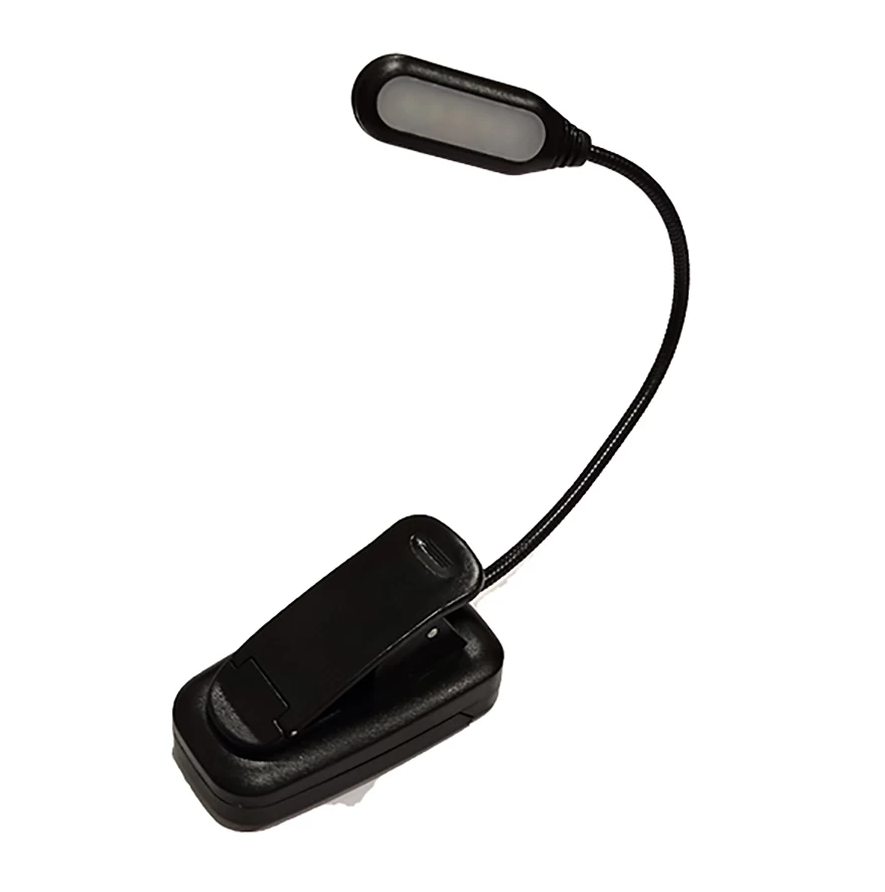 Luz Led Lectura Lampara Libros Clip A Pilas Flexible Usb