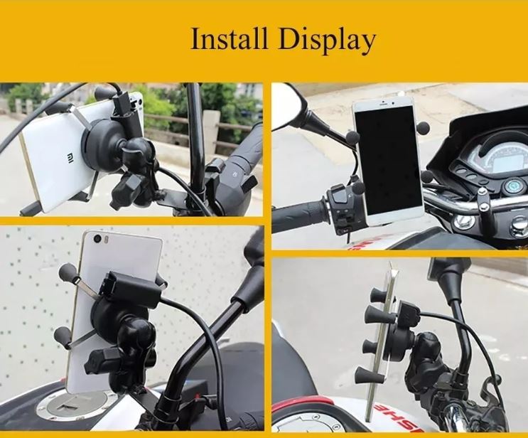 Porta Celular Para Moto Con Cargador Usb / Eshopviña