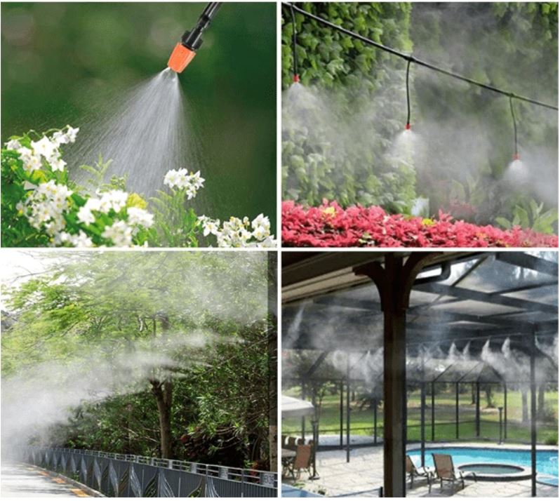 Manguera Con Sistema De Riego Pulverizado Para Jardín Patio