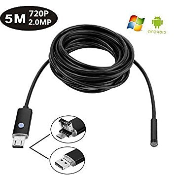 Cámara Endoscópica 5 Metros 7mm 6 Leds 5m Android 3 En 1