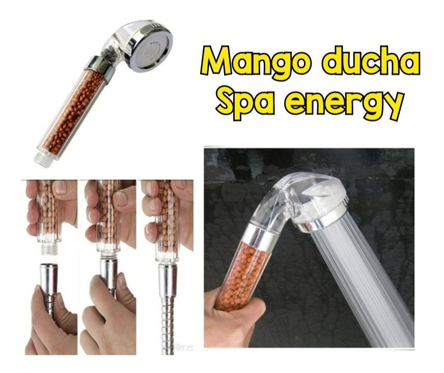 Cabezal Ducha Spa Con Filtro Mineral Purificador / Eshopviña