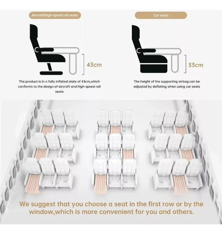 Cama De Viaje Inflable Para Niños, Cama De Avión Para Niños