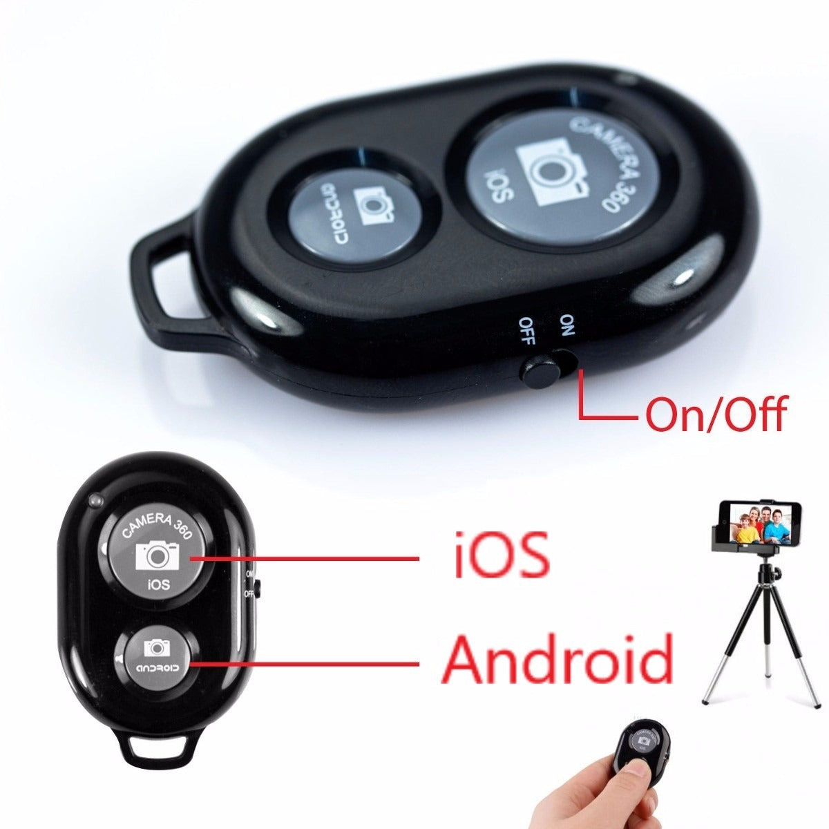 Disparador C Remoto Bluetooth Botón Selfie Todas Las Marcas