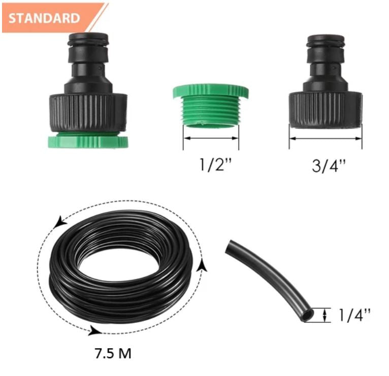 Manguera Con Sistema De Riego Pulverizado Para Jardín Patio