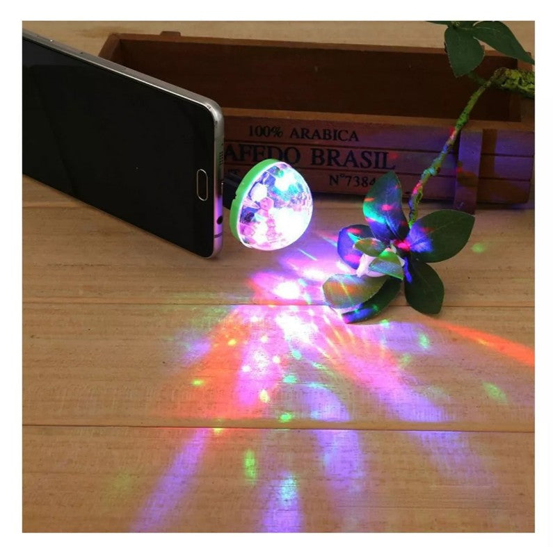 Usb Mini Bola De Luz Led Fiesta Telefono