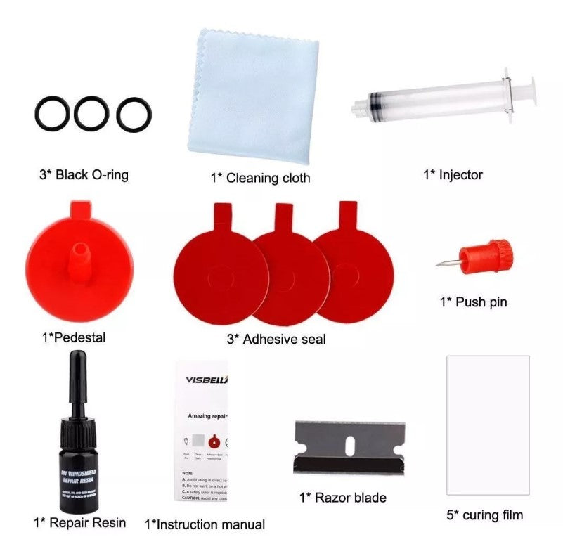 Kit Reparación Parabrisa Removedor Trizaduras Auto Piquete