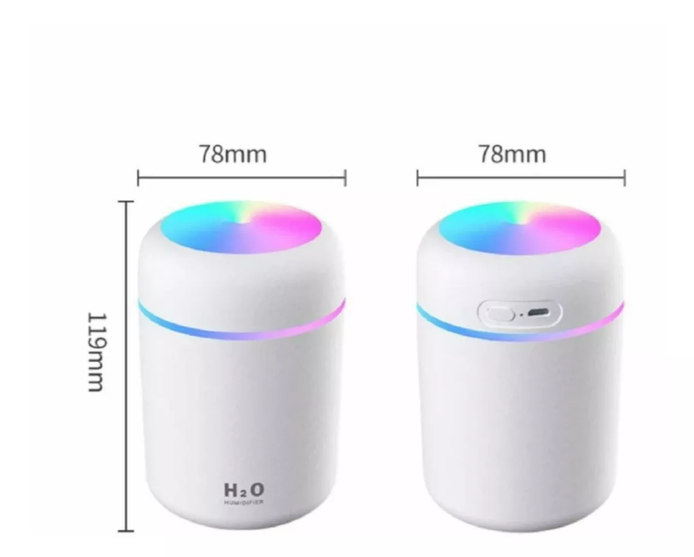Humificador H2o Led Rgb 4w Hogar Oficina 300 Ml
