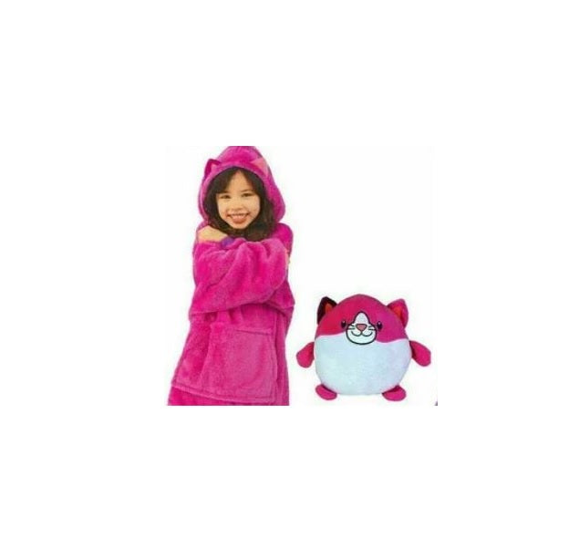 Poleron Peluche Infantil Capucha Diseño Mascotas