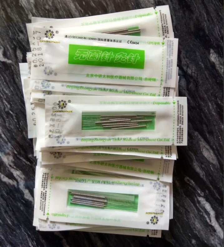 Agujas Desechables Para Acupuntura Esteriles 500 U Aplicador