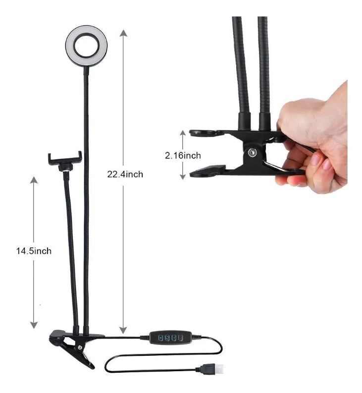 Aro De Luz Led 2 En 1 Fotografía Led Selfie Tik Tok