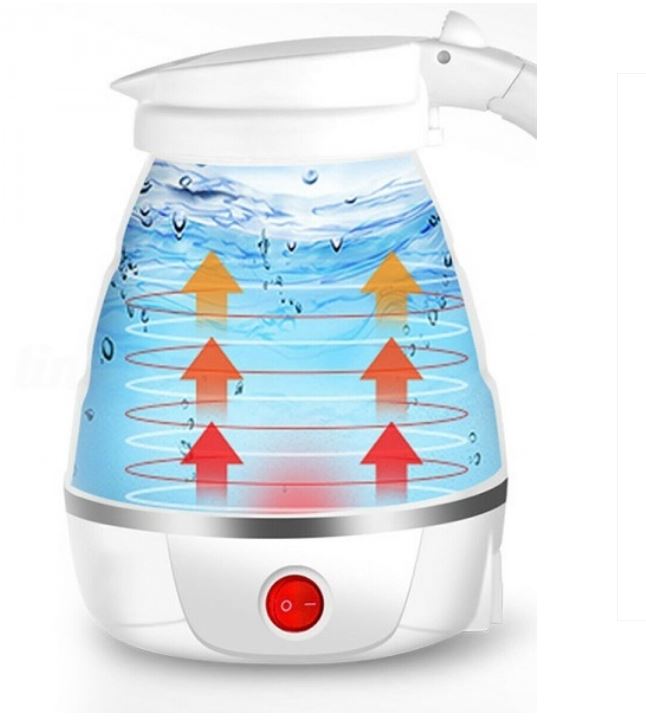 Hervidor Electrico Portatil Mini Plegable Viajes 600 Ml