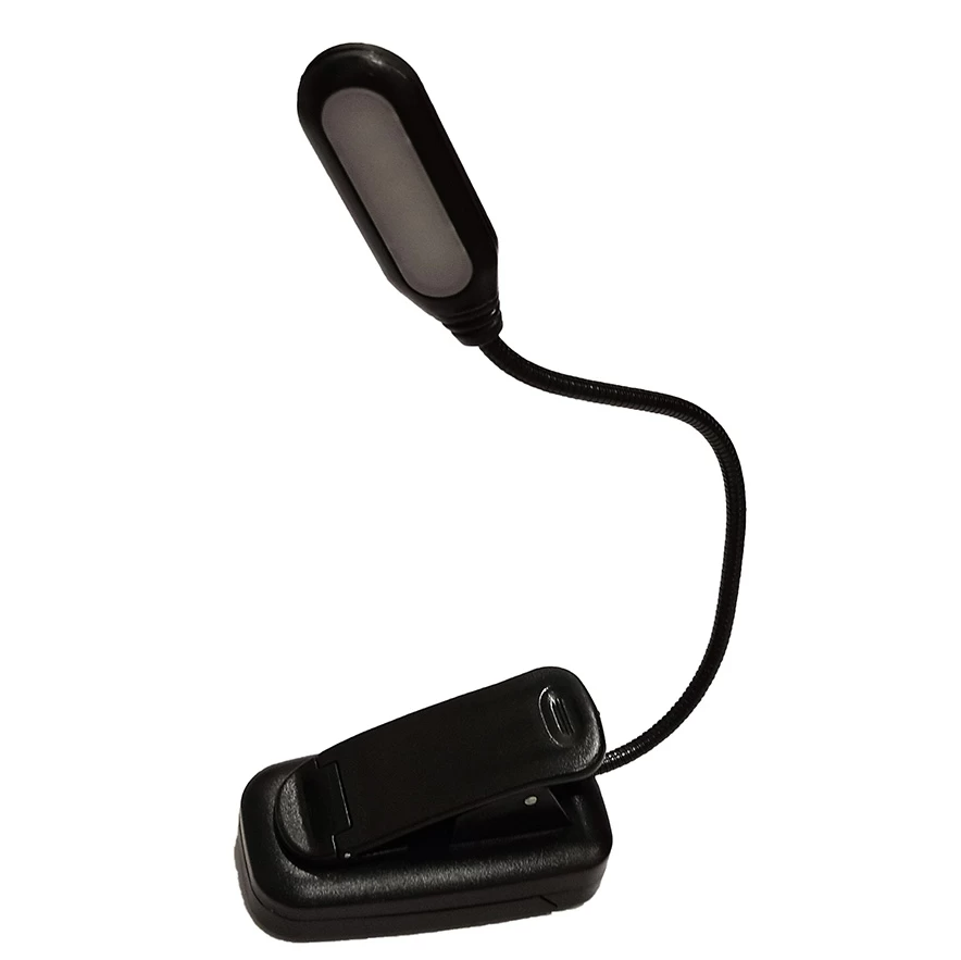 Luz Led Lectura Lampara Libros Clip A Pilas Flexible Usb