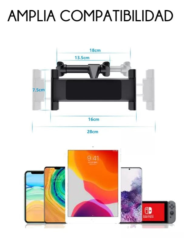 Soporte De Asiento Auto Para Tablet, Teléfono, Consolas