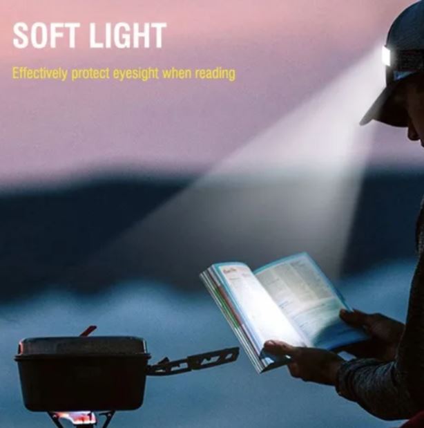 Linterna Frontal Camping Cabeza Minera Cob + Led Recargable