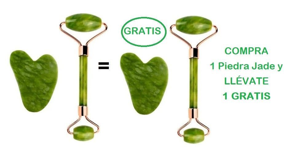 Rodillo Piedra Jade Masajeador Linfático Rejuvenecimiento