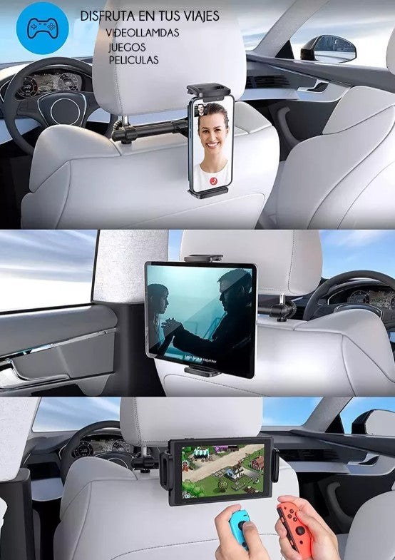 Soporte De Asiento Auto Para Tablet, Teléfono, Consolas