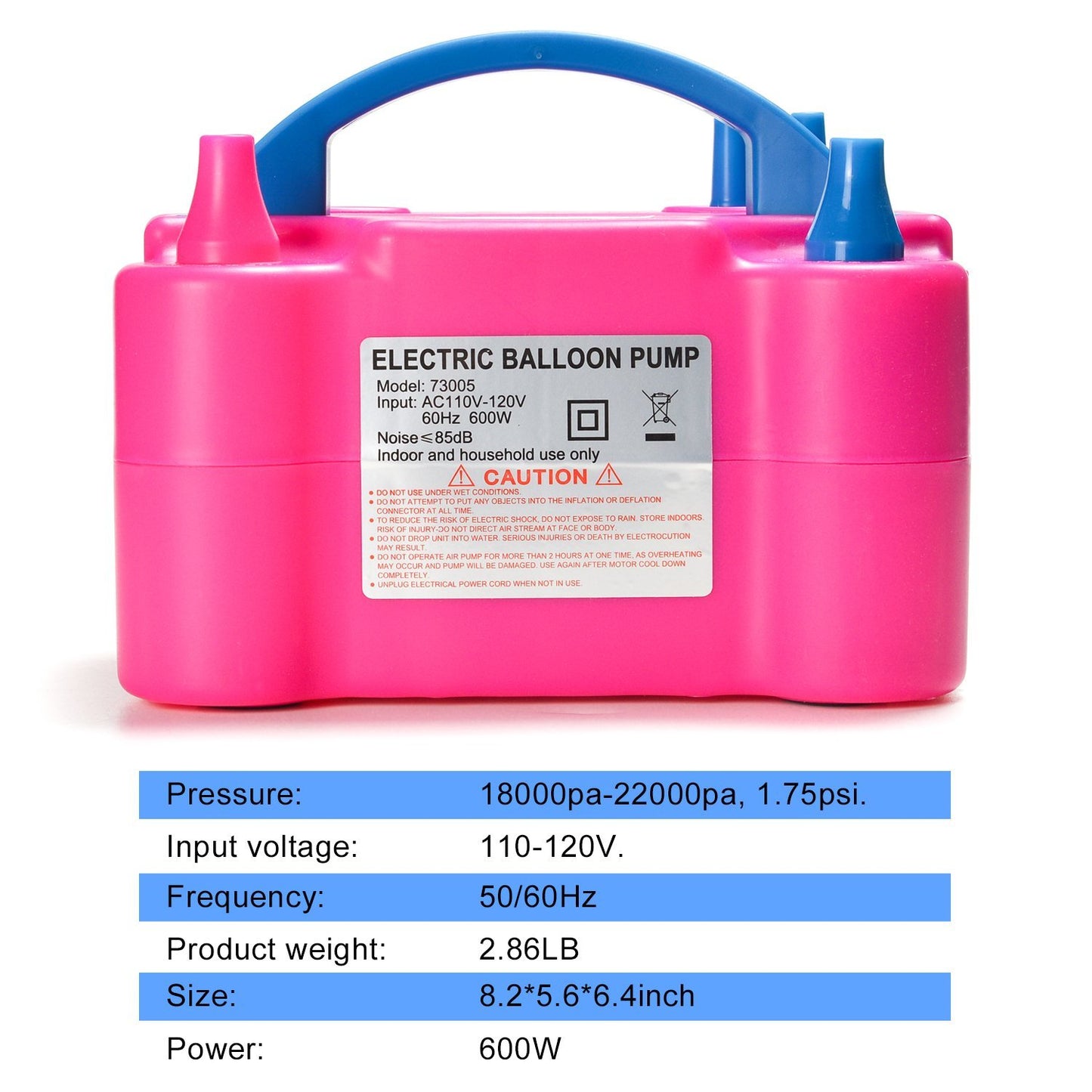 Electrónic Baloon Pump Inflador Eléctrico Globos Doble Boquilla Maquina Para Inflar Globos Infla Bombas Fiestas Inflador De Globo 2 Inyectores