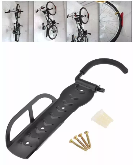 Soporte Porta Bicicleta Para Muralla Colgador De Bicicleta Color Negro