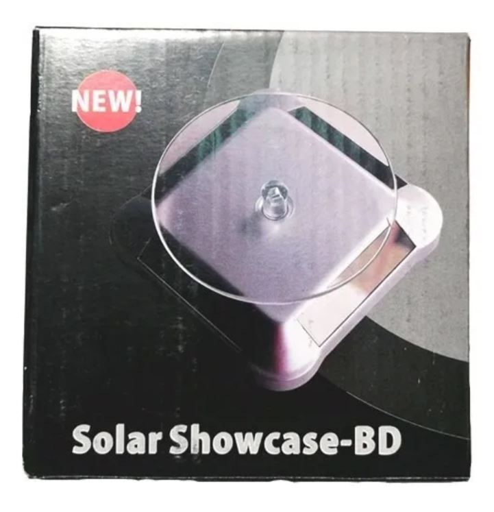 Exhibidor Mostrador Joyas 360 Giratorio Panel Solar - Pila