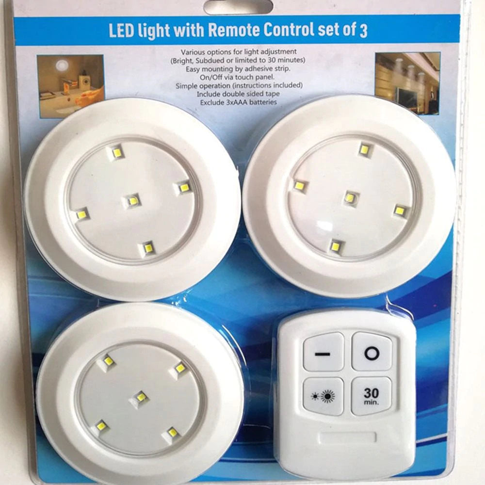 Set Ampolletas Luz Led Inalámbricas Control Remoto/eshopviña