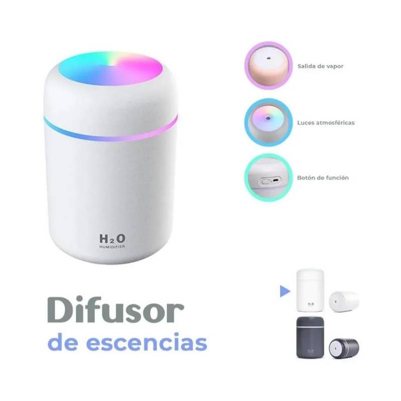 Humificador H2o Led Rgb 4w Hogar Oficina 300 Ml