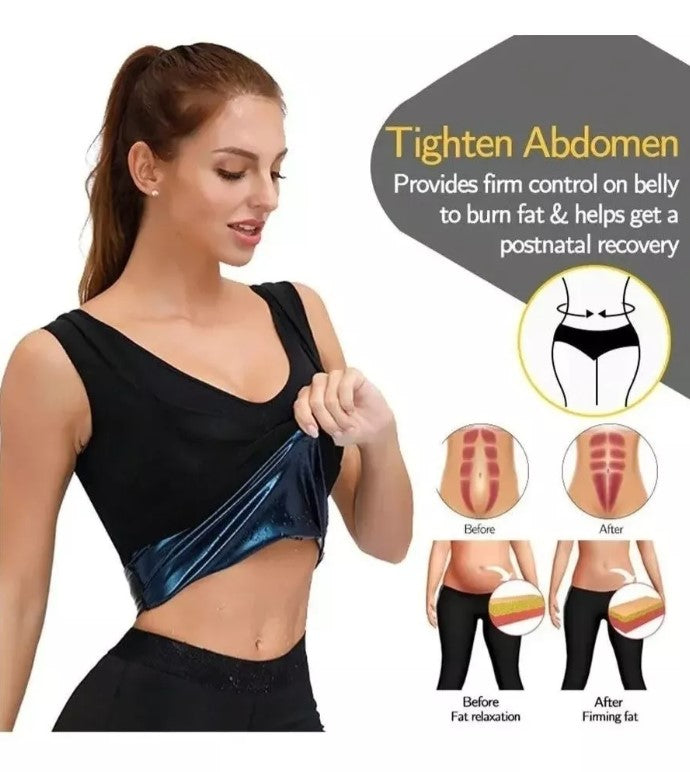 Camiseta Mujer Termo Activa Quema Grasa Corporal. Color Negro Talla M