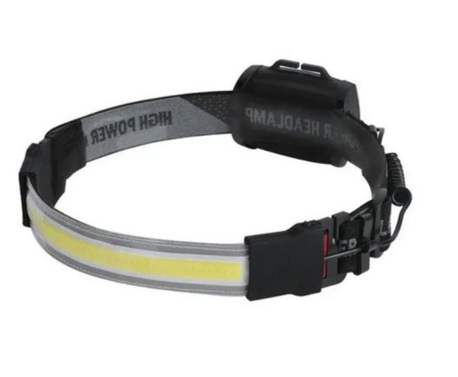 Linterna Frontal Camping Cabeza Minera Cob + Led Recargable