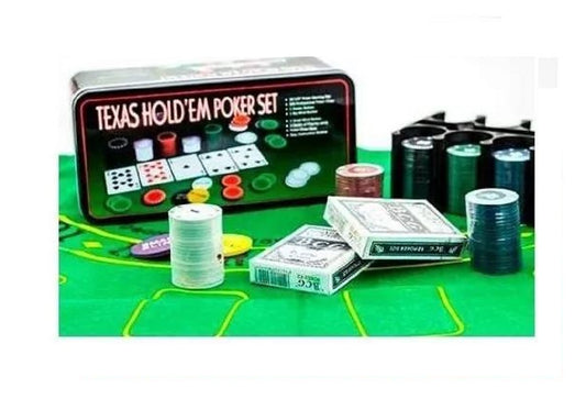 Set Poker 200 Fichas +paño Black Jack Texas Holdem/eshopviña
