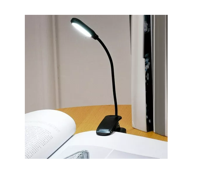Luz Led Lectura Lampara Libros Clip A Pilas Flexible Usb