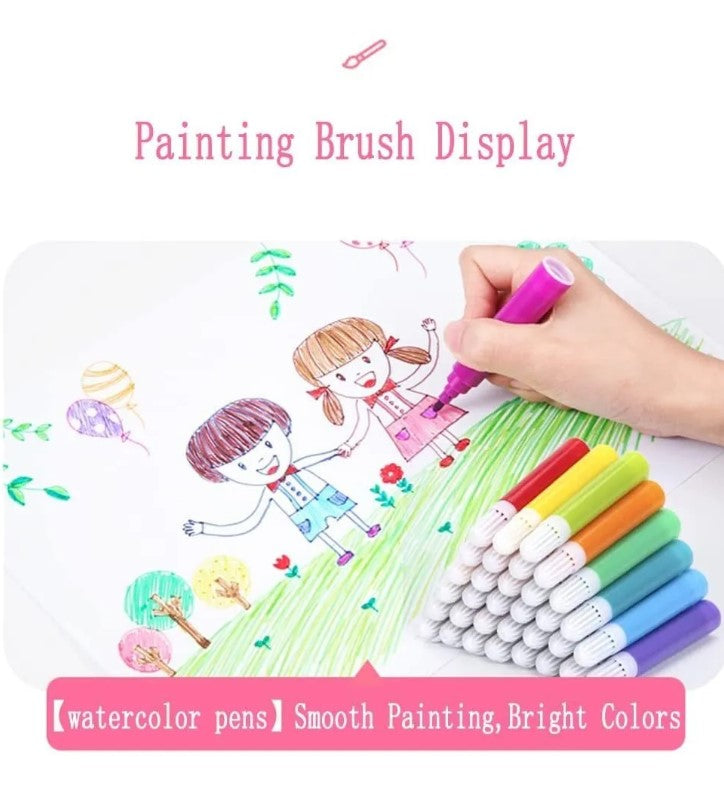 Set De Dibujo Portátil 208 Piezas De Arte Para Niños Kit Pro