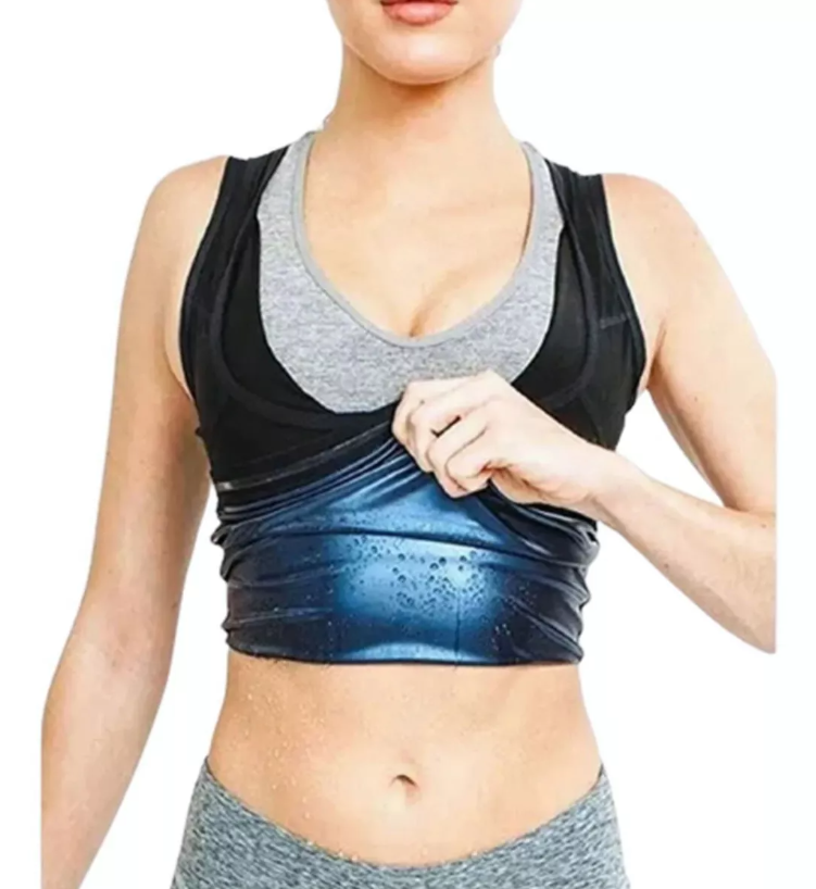 Camiseta Mujer Termo Activa Quema Grasa Corporal. Color Negro Talla M