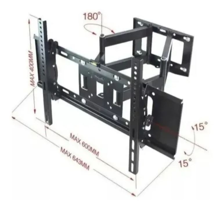Soportes Tv Soporte Tv Movil Doble Brazo 32'' Hasta 70'' Color Negro