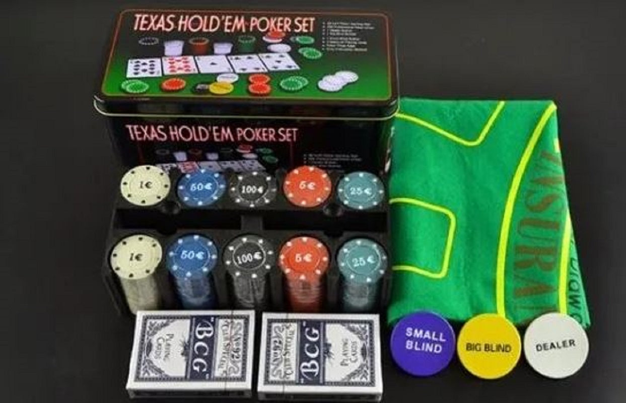 Set Poker 200 Fichas +paño Black Jack Texas Holdem/eshopviña