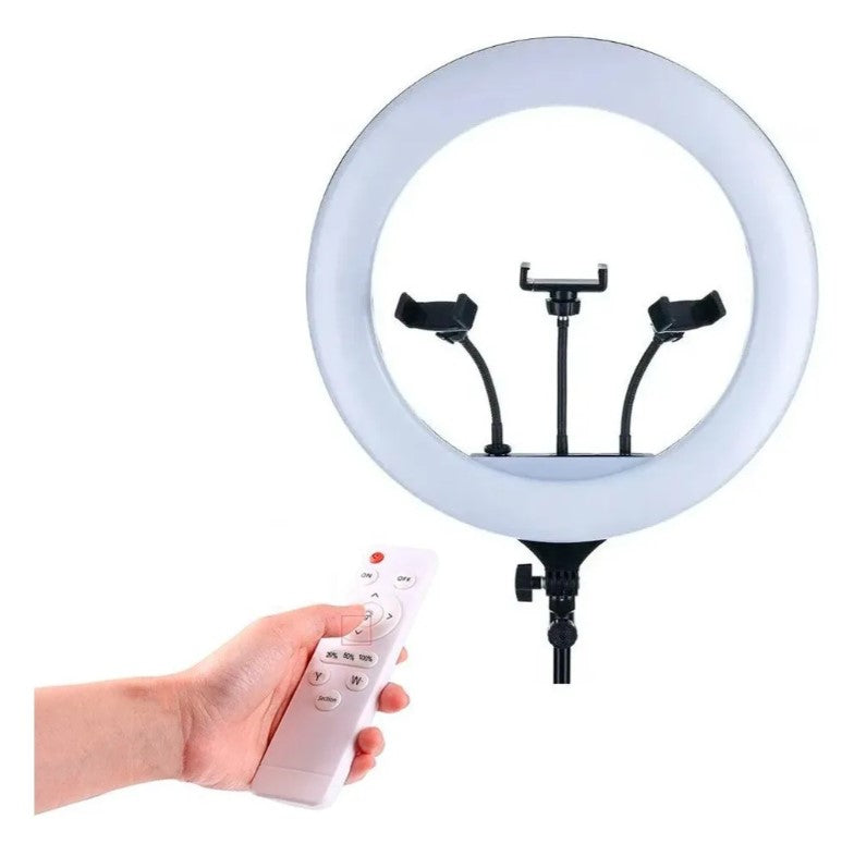 Aro De Luz Led 45cm Profesional Trípode 2.10m Control Remoto