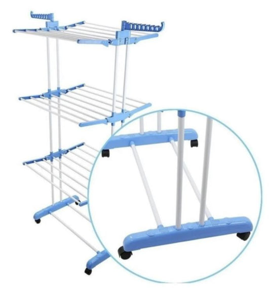 Tendedero Organizador Colgador Ropa Plegable Color Multicolor