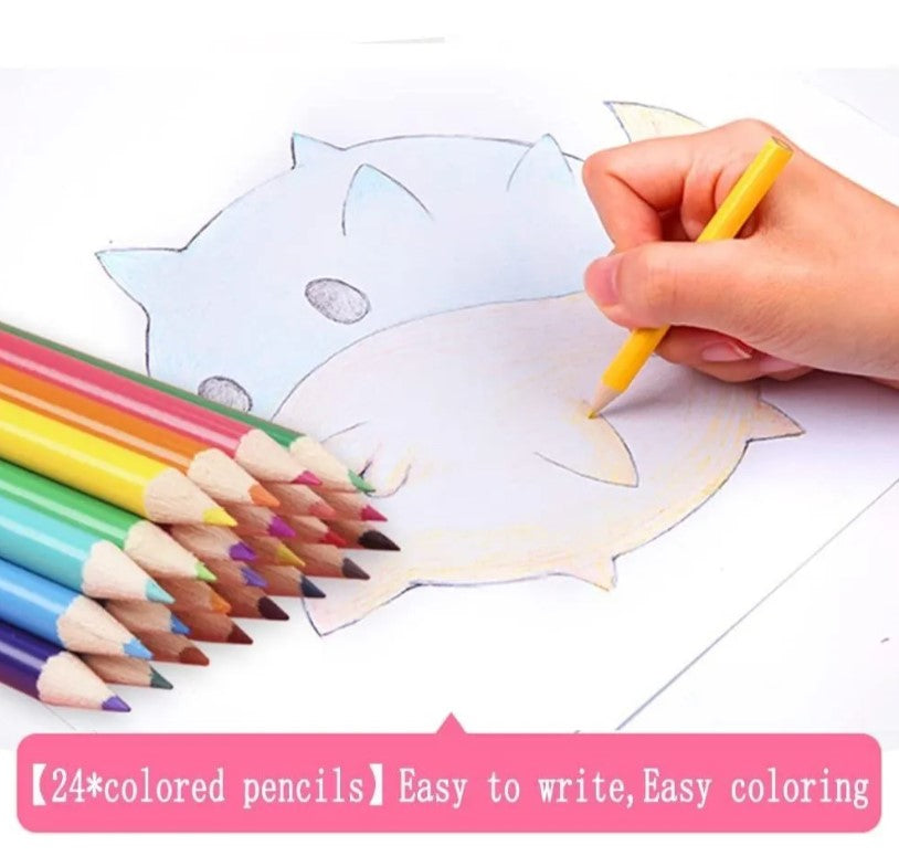 Set De Dibujo Portátil 208 Piezas De Arte Para Niños Kit Pro