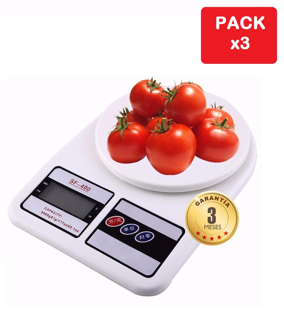 Balanza De Cocina Digital Sq Cozinha Sf-400 7kg Blanca