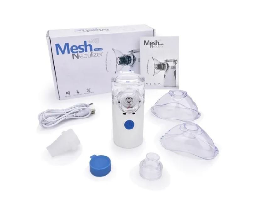 Nebulizador Portátil Mesh 2 Boquillas 2 Mascarillas