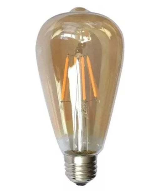 Ampolleta Filamento Led G-light St64 Campanario Color Ámbar 4w 2000k 360lm