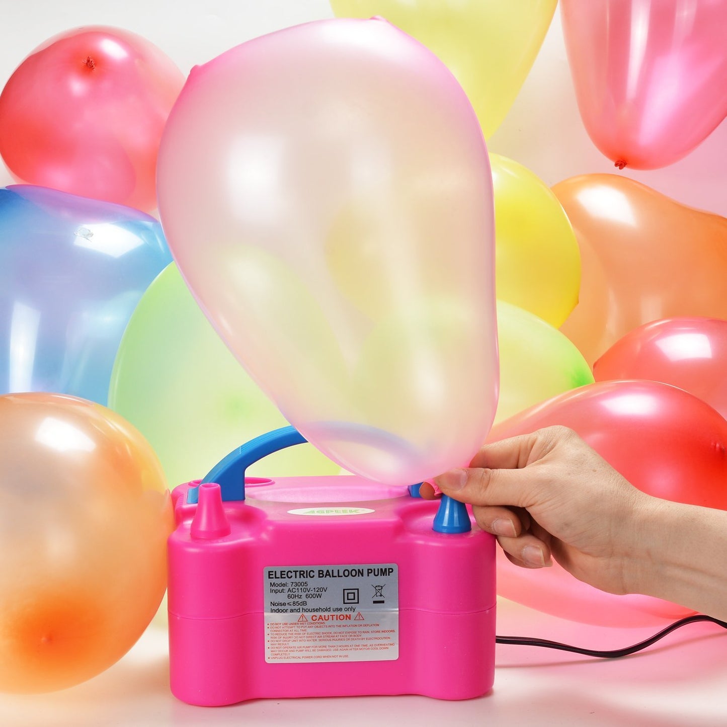 Electrónic Baloon Pump Inflador Eléctrico Globos Doble Boquilla Maquina Para Inflar Globos Infla Bombas Fiestas Inflador De Globo 2 Inyectores