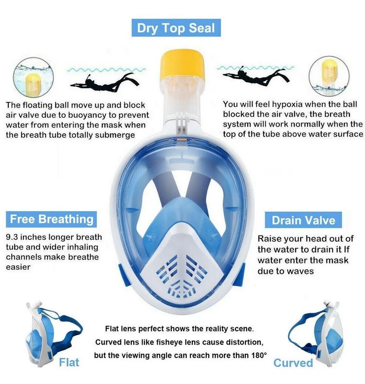 Snorkel Mascara Buceo Mascara Base Gopro Antiempañante