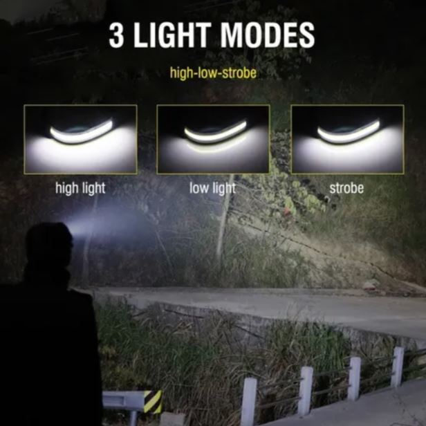 Linterna Frontal Camping Cabeza Minera Cob + Led Recargable