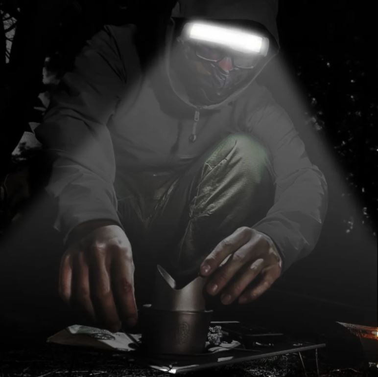 Linterna Frontal Camping Cabeza Minera Cob + Led Recargable