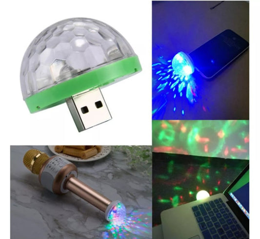 Usb Mini Bola De Luz Led Fiesta Telefono