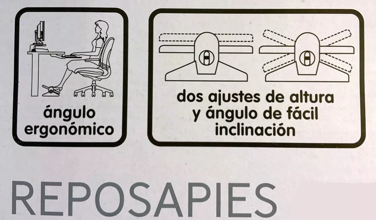 Reposapies Ergonomico Acolchado Regulable Foot Rest Casa