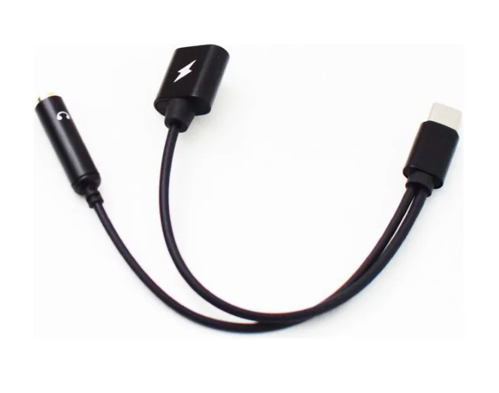 Adaptador Tipo C Cargador Y Audio Hembra 3.5mm 2 En 1